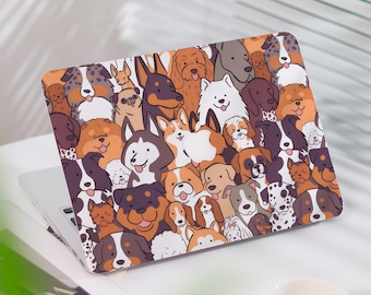 Dog Group Photo Case Macbook Pro 13 inch Case | Hard Laptop Case for Macbook Air 13/11 Pro 13/14/15/16 2023 2024 M2 2025 | Laptop Case Cover