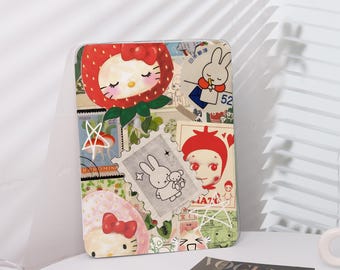 Kitty College iPad Case,Case for iPad 9.7 Inch 10.2 Inch 10.9 Inch 12.9 Inch, iPad Air 11/13 Pro 2022/2024 iPad mini 4/6,New iPad Case
