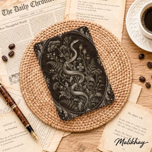 Funda Kindle Vintage Snake Fern, funda personalizada para lector electrónico Paperwhite de 10.ª, 11.ª y 12.ª generación, función de encendido/apagado automático, con correa de mano, regalo ideal para amantes de los libros.