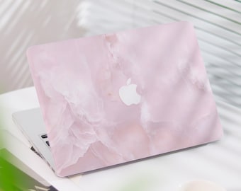 Funda rígida para MacBook Pro de 13 pulgadas con diseño de mármol rosa claro para MacBook Air 13/11 Pro 13/14/15/16 2023 2024 M2 2025.