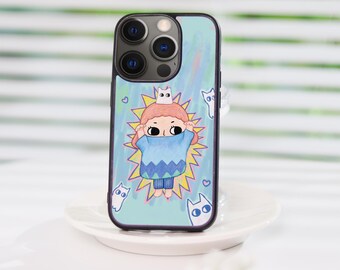 Leuk meisje iPhone-hoesje, iPhone 16/15/14+ Pro/Pro Max, iPhone 16/15/14 hoesje, iPhone 11 Pro-hoesje, iPhone 13-hoesje, iPhone 12-hoesje, hoesje