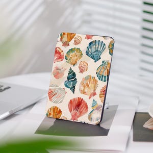 Custodia per Kindle con conchiglia colorata, custodia per Kindle Paperwhite 1/2/3/4, Kindle 2022, custodia per Kindle 10/11, custodia per Kindle con stampa fronte-retro e cinturino da polso