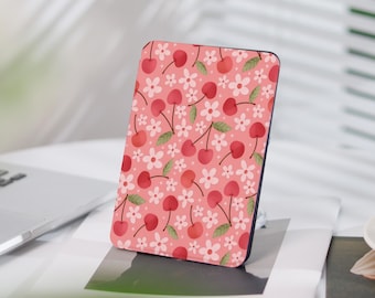 Pink Cherry Kindle Case, Kindle Paperwhite Case 1/2/3/4, Kindle 2022，Kindle 10/11 Case, Double Sided Printing Kindle Case with Hand Strap