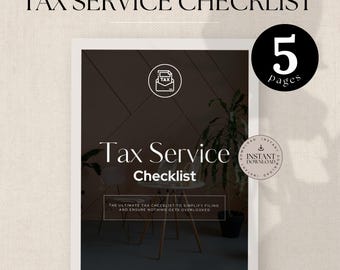 Tax Prep Checklist: Small Business & Personal Tax Organizer (PDF)