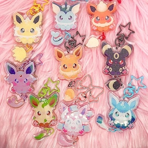 Eeveelution Double-Sided Hanger Keychain (3in / 76.2mm)