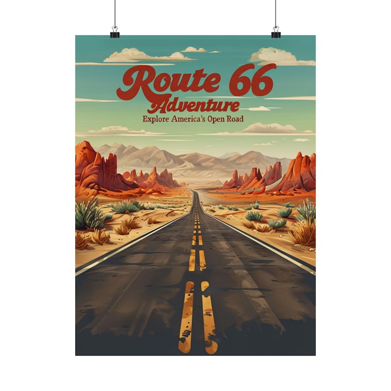 Route 66 Adventure Poster - Etsy