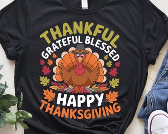 Happy Thanksgiving PNG, Family Turkey Graphic (Digital Download)