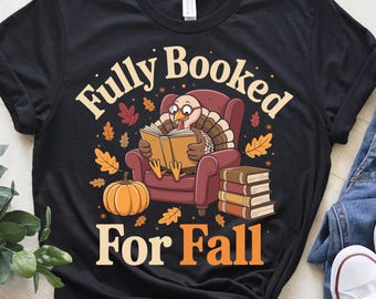Funny Turkey Reading Fall PNG, Thanksgiving Shirt Design (Digital Download)