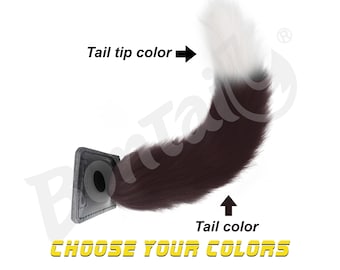 Two-Tone Fur Show Tail Harness – Custom Tip Color!