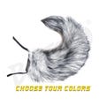 Faux Fur Show Tail Sleeve – 2" Sable Soft Fur Cover for Furry & Therian Tails