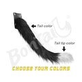 Faux Fur Show Tail Harness – 22" Two-Tone Super Motion Tail with Custom Tip Color
