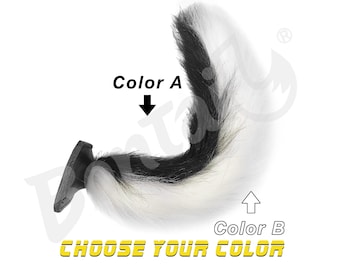 Faux Fur Show Tail Harness – Custom Two-Tone Colors!