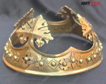 Tocado de corona para feria renacentista, disfraz de cosplay, LARP, Halloween, regalo de fantasía para él y para ella.