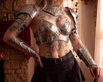 Fantasy Armor-kurass voor vrouwen Cosplay LARP Ren Faire Knight-kostuum cadeau