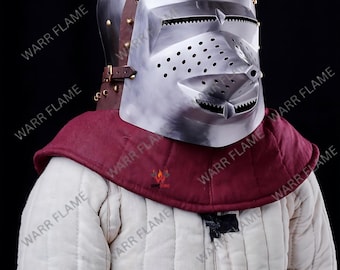 Steel Houndskull Helmet | Knight Armor for LARP