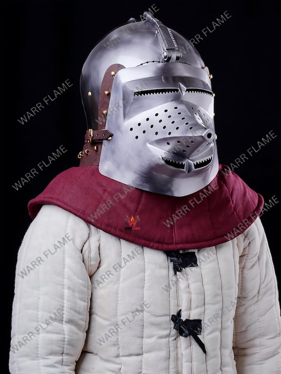 Steel Houndskull Helmet | Knight Armor for LARP