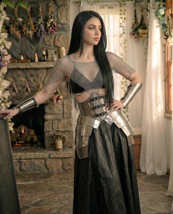 Women’s Chainmail Armor Renaissance Faire Cosplay Fantasy Dress