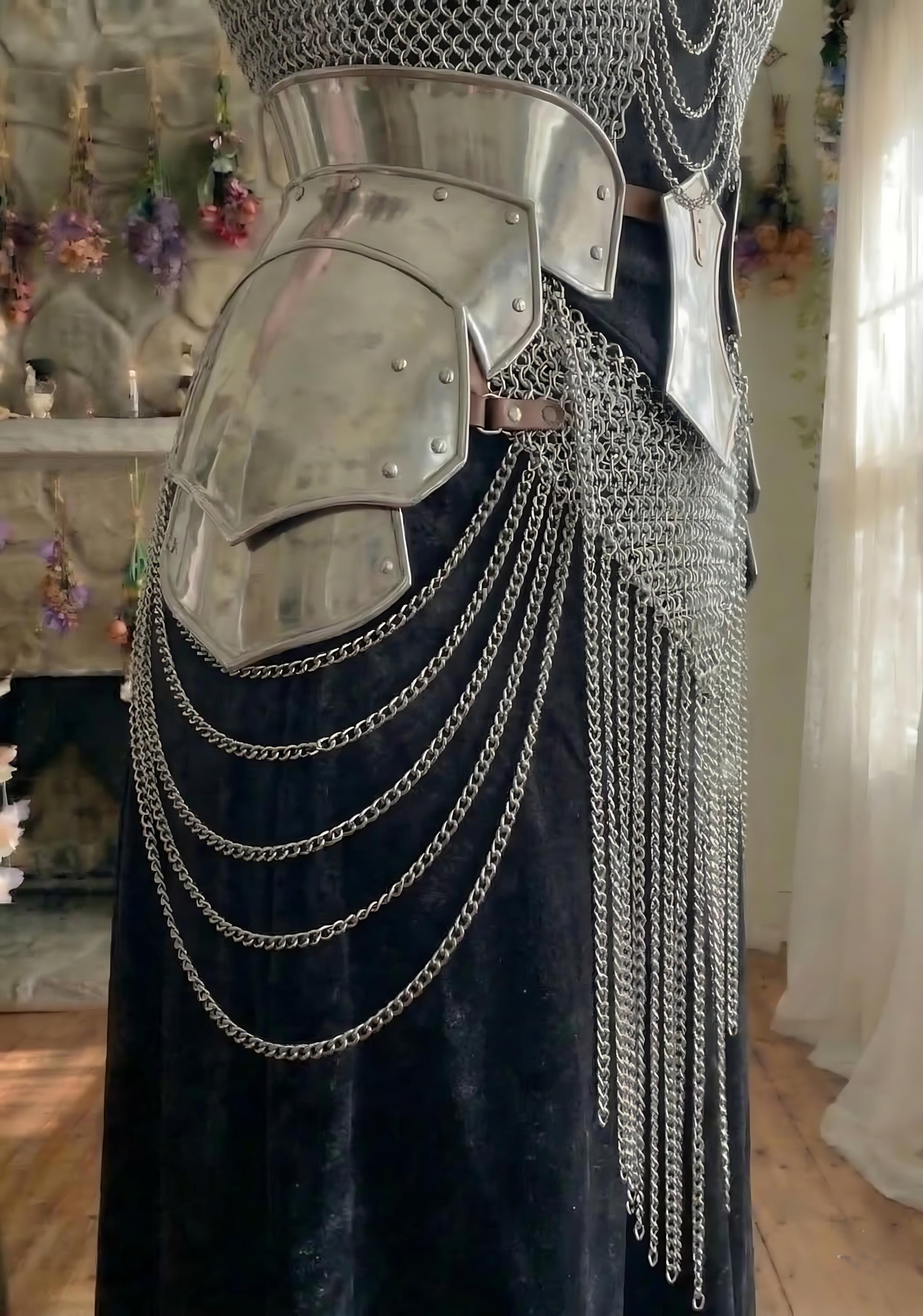 Female Chainmail Armor Set Medieval Warrior Cosplay Ren Faire LARP ...