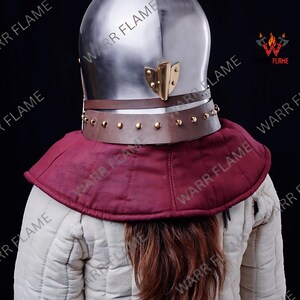 Back view of gothic knight helmet Model Weared