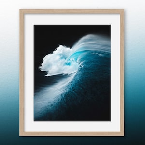 The Force – Ocean Wave Wall Art Set, Aerial Surf Photography Prints, Light vs Dark Sea Print, Coastal Decor, Beach House Wall Art, Yin Yang