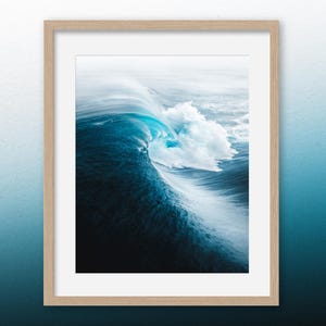 The Force – Ocean Wave Wall Art Set, Aerial Surf Photography Prints, Light vs Dark Sea Print, Coastal Decor, Beach House Wall Art, Yin Yang