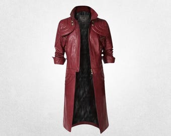 Women’s Handmade Maroon Leather Trench Coat – Halloween Outfit
