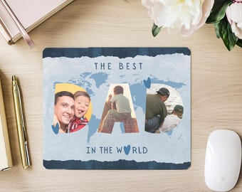 Personalized Photo Desk Mat | Gift for Dad