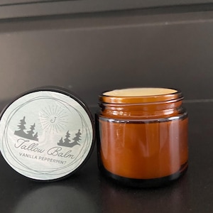 Tallow Balm, Organic Tallow Moisturizer, All skin types, Natural, Grass Fed Tallow, Organic Vanilla beans, Essential oil scented