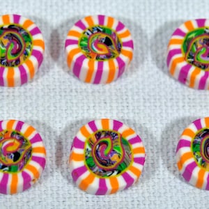 Polymer Clay Beads - set of 6
