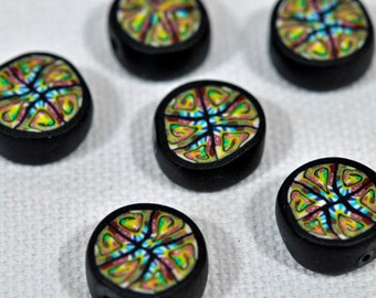 Polymer Clay Beads - set of 6