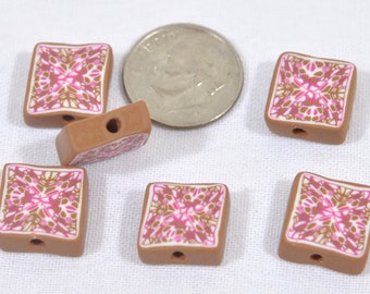 Polymer Clay Beads - set of 6