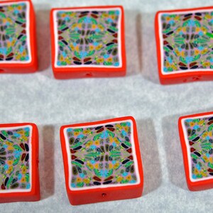Polymer Clay Beads - set of 6