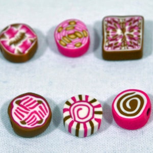 Polymer Clay Perlen - 6er Set