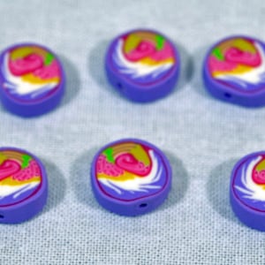 Polymer Clay Beads - set of 6