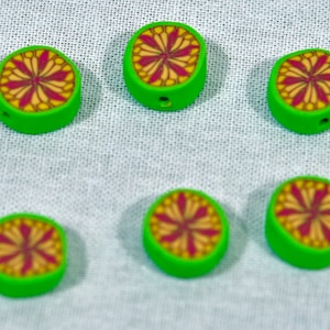 Polymer Clay Beads - set of 6