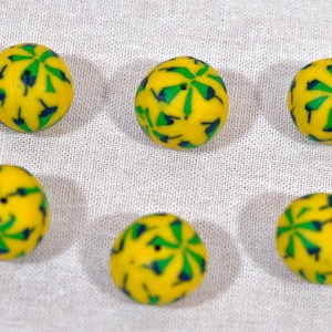 Polymer Clay Beads - set of six beads
