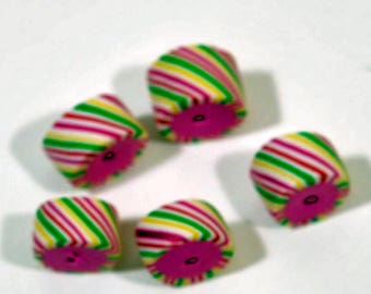 Polymer Clay Beads - Set of 6