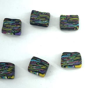 Polymer Clay Beads - Set of 6 (SALE-DESTASH)