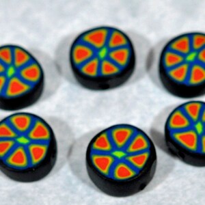 Polymer Clay Beads - set of 6