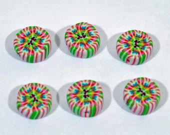 Polymer Clay Beads - set of 6