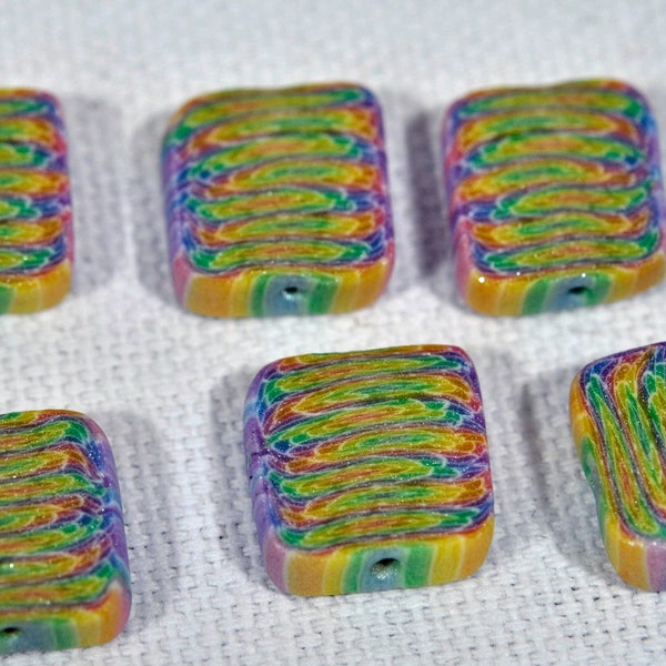 Polymer Clay Beads - set of 6