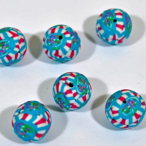 Polymer Clay Beads - set of six