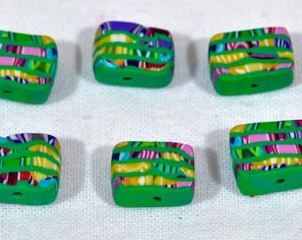 Polymer Clay Beads - Set of 6