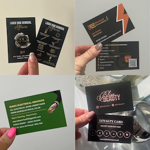 Cartes de visite personnalisées | Design de carte de visite personnalisée | Finition mate de luxe | Vendeur britannique | Conception personnalisée de cartes imprimées haut de gamme