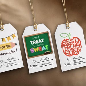Étiquette cadeau de remerciement pour toutes les occasions, étiquette « Je vous remercie » pour remercier et montrer votre gratitude à un enseignant ou au personnel de l&#39;école