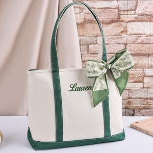 Custom Tote Bag, Embroidered Canvas Tote Bag, Custom Text Tote, Bridesmaid Gift Bag, Name Tote Bag, Bachelorette Gifts,Beach Bag, School Bag