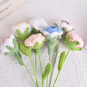 Crochet Flowers, Crochet Flower Bouquet, Handmade Finished Crochet Rose, Wedding Bouquet, Anniversary Gift, Housewarming Gift, Home Decor