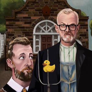 HORNEIAN GOTHIC // Taskmaster fanart featuring Alex Horne and Greg Davies