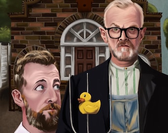 HORNEIAN GOTHIC // Taskmaster-fanart met Alex Horne en Greg Davies