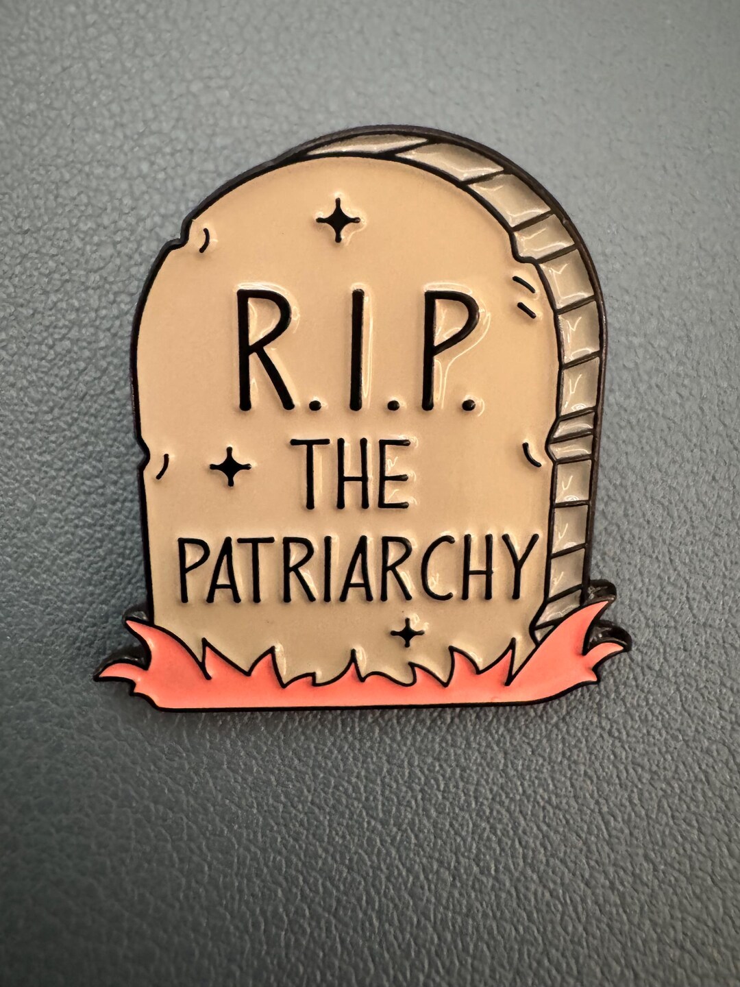 Pin Rip The Pat R.I.P. the Patriarchy Enamel Pin - Feminist Tombstone Lapel Pin - Etsy